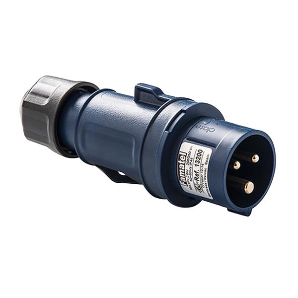 Base y clavija industrial.