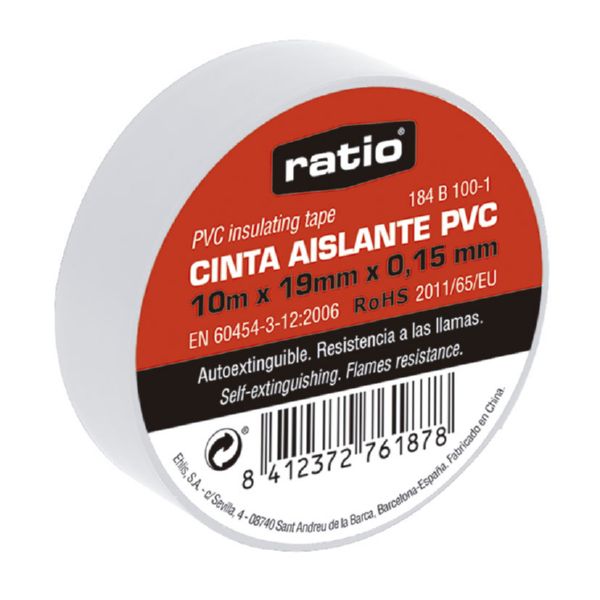 Cinta aislante PVC RATIO.