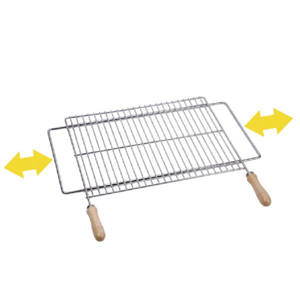 Parrilla extensible zincada.