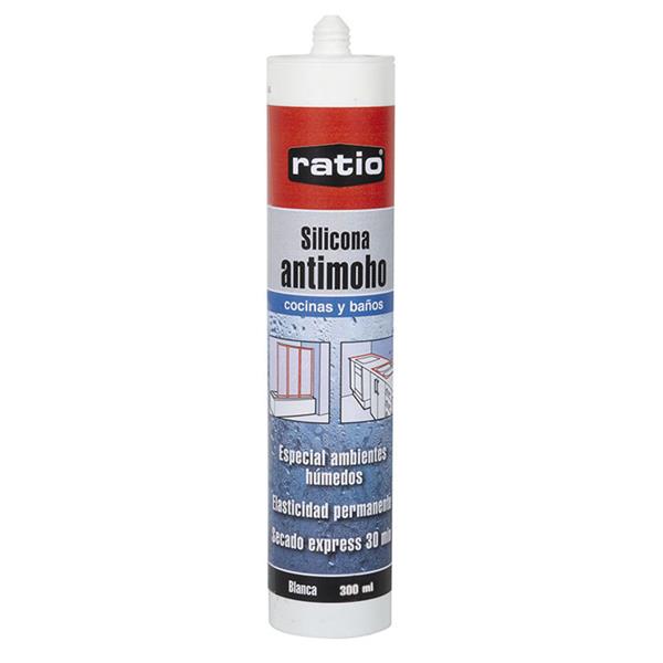 Silicona antimoho RATIO cocinas y baños.