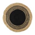 Alfombra yute-negro diametro 90 cm.