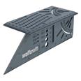 Escuadra pl&aacute;stica 3D, con regla y escalas angulares.