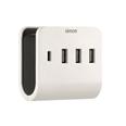 ADAPTADOR 3 USB A + 1 USB C 16A CON SOPORTE PARA SMARTPHONE